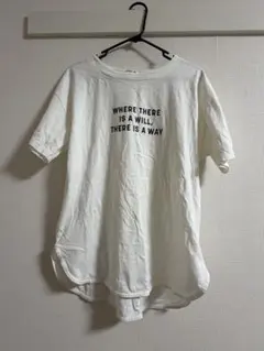 ホワイト Tシャツ Mサイズ メッセージ入りのサムネイル