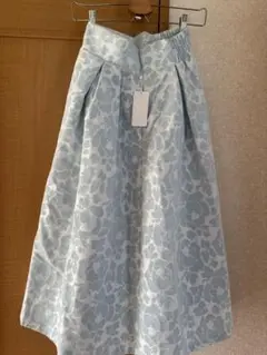 Swingle 水色 フレアロングスカート