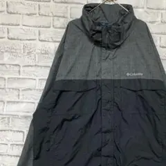 コロンビア　マウンテンパーカー　ブラック2XL ロゴ刺繍アウトドア1215