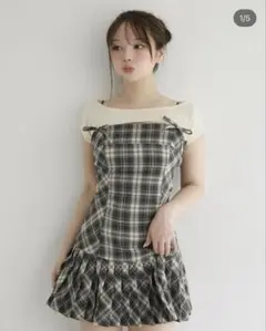 ANDMARY アンドマリー Karen check mini dress