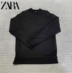 ZARA ザラ モックネック カットソー ブラック 長袖 Mサイズのサムネイル