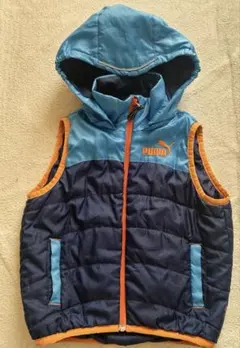PUMA フード付きダウンベスト 100cm~