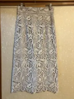花柄レース タイトスカート