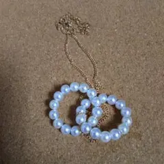 白色のパールビーズ ネックレス