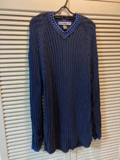 QUIKSILVER Vネック ニット セーター ネイビー M