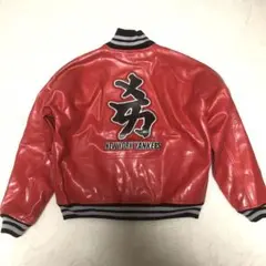 MLB ニューヨークヤンキース　合成皮革スタジャン　刺繍　ビックロゴ　野球