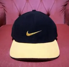 ビンテージ　90s NIKE ナイキ　ブラックイエロー　キャップ