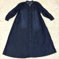 アーバンリサーチ　コットン　ダンガリーデニムシャツワンピース　38 インディゴ