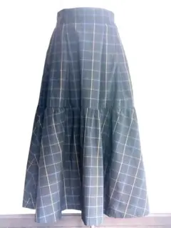 美品　31 Sons de mode チェックロングスカート/38M