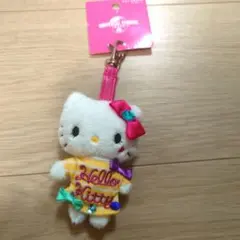 USJハローキティぬいぐるみキーホルダー