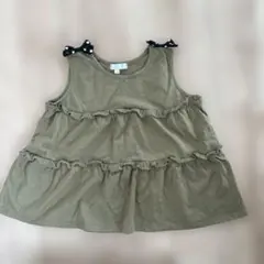 フリル付きノースリーブタンクトップ 130