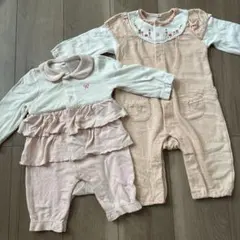女児80㎝　ロンパース2枚セット