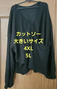 SHEIN CURVE 黒カットソー 4XL