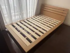 【美品】アクタスFBロータイプベッド フレームウォールナット クイーンサイズ FB BED LOW TYPE(DOUBLE)（エフビー ベッド ロータイプ（ダブル