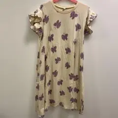 蝶プリント ノースリーブワンピース 130cm マーキーズ