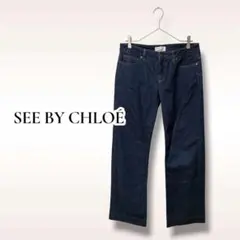 SEE BY CHLOÉ クロエ ブルー ストレートデニム 30インチのサムネイル