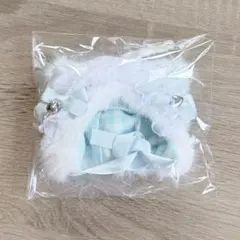 10cm 帽子 ぬい服 着ぐるみ 作家 ねこ 白 水色のサムネイル