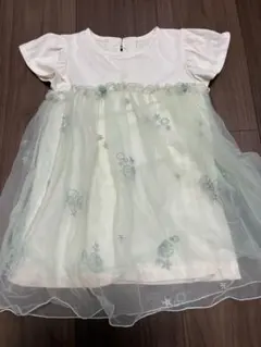 ミントグリーンチュールワンピース80cm
