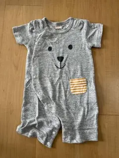 お値下げしました!!petit main グレー クマロンパース