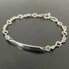 オールド　ティファニー ハート　IDプレート シルバー　ブレスレットy2kのサムネイル