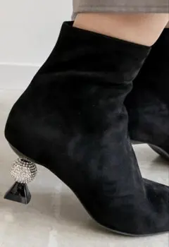 RANDAデザインヒールストレッチブーツ