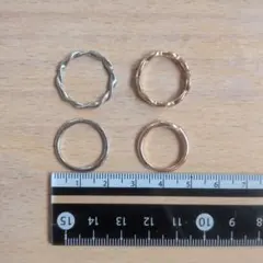 シルバー 　ゴールド　 リング 　4個　セット売り