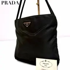 【正規品】プラダ PRADA トートバッグ ハンドバッグ 三角ロゴ ナイロン 黒