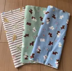 アニマル　はぎれ生地　３枚