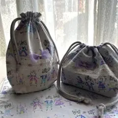 ハンドメイド　お弁当袋　コップ袋　ランチョンマット　3点セット