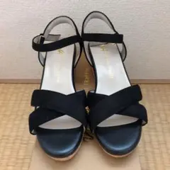 ORiental TRafficアーモンドトゥクロスウエッジサンダル　Sサイズ