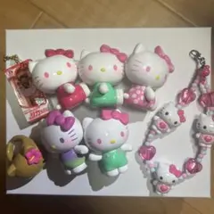 レトロ サンリオ ハローキティ クリアフィギュア マスコット アクリル