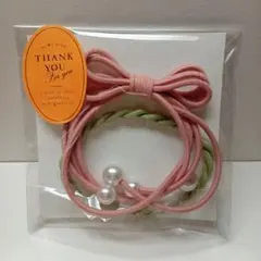 ヘアゴムセット リボン＆パール