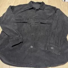 GU コーデュロイ 長袖シャツ グレー　M