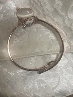 猫デザイン ストーン装飾 ブレスレット