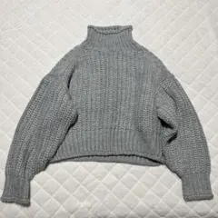 H&M チャンキーニット ライトグレー　Mサイズ