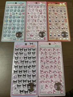 【サンスター文具 正規品】ボンボンドロップシール ミニ サンリオ 5種セット