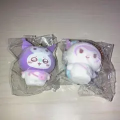 ちいかわ×サンリオコラボ フロッキーマスコットチャーム【モモンガ×クロミ】