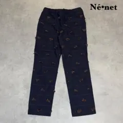 Ne-net ネネット 猫装飾 もじゃもじゃ デザイン チェックパンツ R64のサムネイル