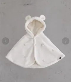 PUPPAPUPO ホワイト ポンチョ 70-90サイズ