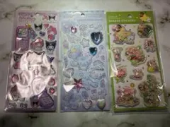 正規品クロミマイメロ平成ハッピーフォン、シナモンストーン、しんちゃんシールセット