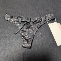 リボン付き黒Tバック Mサイズ程度