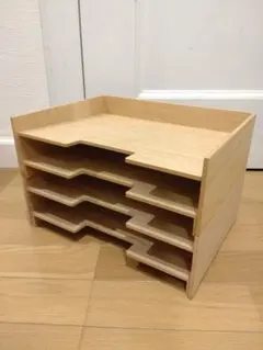 Ａ★お買得２点セット【無印良品 木製書類整理トレー】レターケースＡ４レタートレー