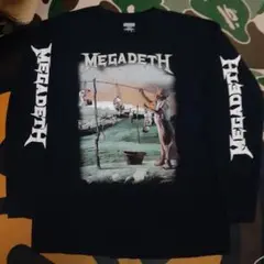 MEGADETH メガデス　スリーブロゴ　ロンT ジャージーズ製