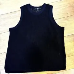 メッシュクルーネックセーターノースリーブ