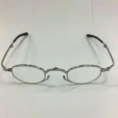 折りたたみメガネ　老眼鏡　シルバーオーバル　未使用品　+2.50