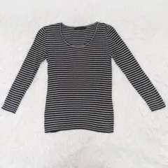【美品】アナイ 【シルク100%】トップス ボーダー 【M】のサムネイル