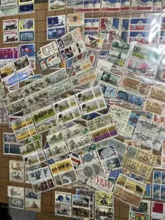 アメリカの使用済み切手　多色刷り横型