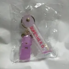紫 パープル SUPERHERO クマキーホルダー キーホルダー くま クマ 熊