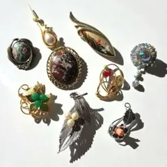 ブローチ　コサージュ　セット 多様なデザインと素材　パーツ