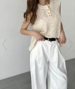 CANAL JEAN El mar ヘンリーバルーンニットタンクトップ